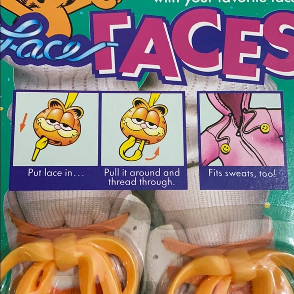 Vintage 1989 Garfield Lace Faces. - Picture 3 of 4